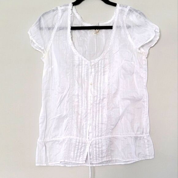 Ruehl White Button down top size Small - Picture 1 of 16